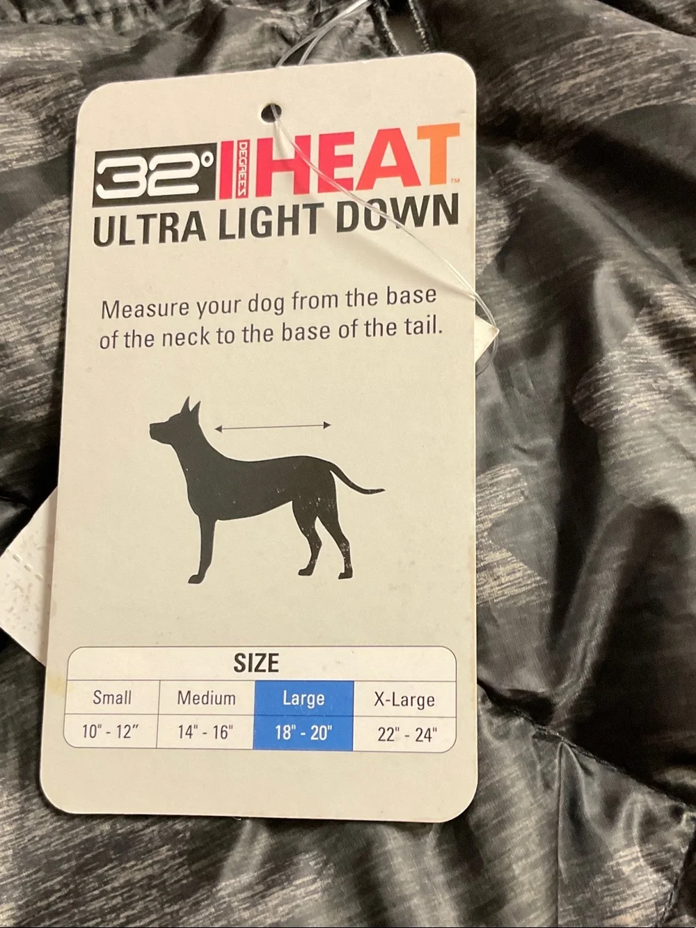 32 Degrees Black Quilted Ultra Light Dog Coat